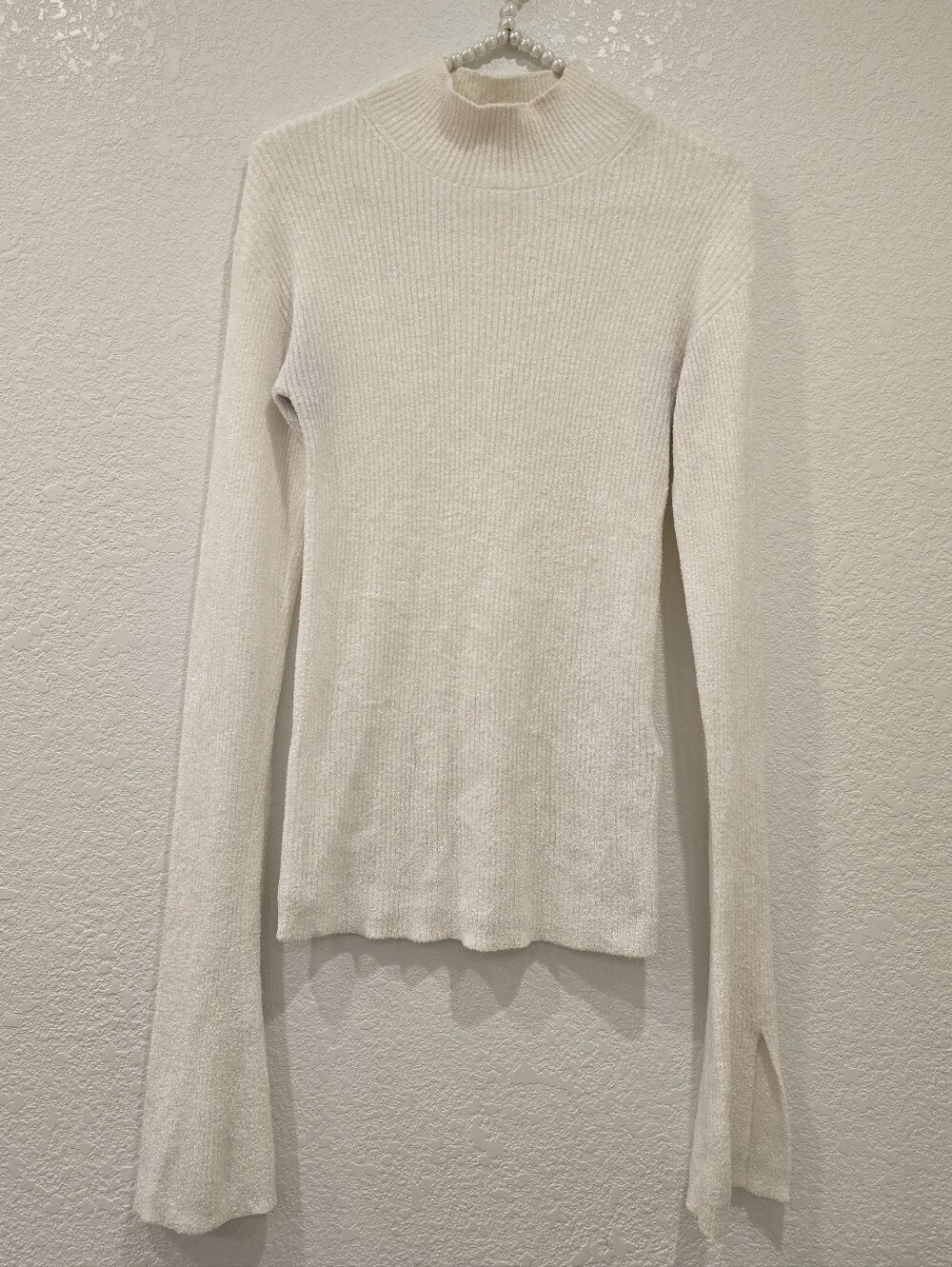 IRO Paris Maissa Mock Neck Top Cream Size M